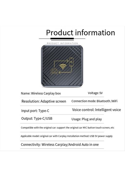 2 Aradan 1 Kablosuz Carplay Android Adaptör Araç Adaptörü Kablosuz Adaptör Kablolu Android Auto&#39 Yu Kablosuz Bir (Yurt Dışından) modelleri