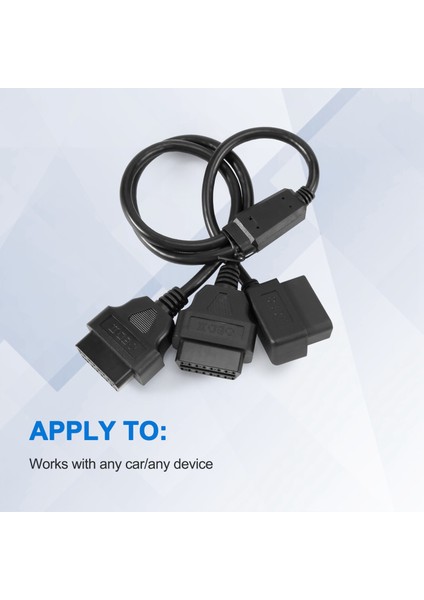 50CM Y Stil Obd 2 Obdıı Adaptörü Kablo Kablosu Erkek-Çift Kadın Obd2 Diagnostik Tool Araç Konektör Kablosu (Yurt Dışından) modelleri