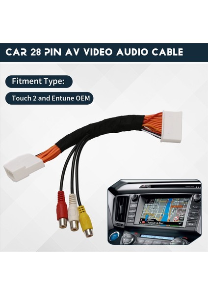 28 Pin Av Video Ses Kablosu Toyota/lexus Touch 2 ve Entune Monitor Kafa Üniteleri (Yurt Dışından) fırsatları