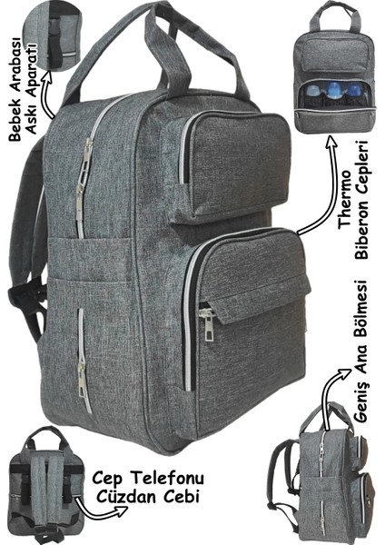 Anne Bebek Bakım Sırt Çantası Organizatör Fonksiyonel Termal Biberon Gözlü, Su Geçirmez Kumaş fiyatları