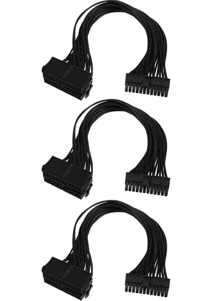 3x Güç Kaynağı Ayırıcı Çift Psu Kablo Adaptörü 24 Pin 20+4 Pin Atx Anakart Adaptörü Uzatma Kablosu Ikili (Yurt Dışından)