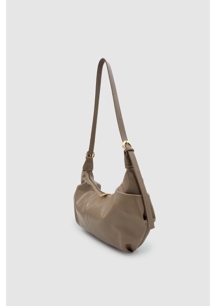 Lilsa Ayarlanabilir Askılı Yumuşak Form Baget Omuz Çantası Vizon fırsatları