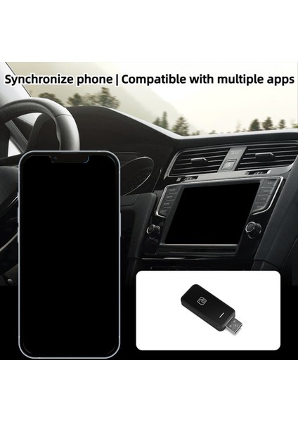 Telefon Için 2in1 Mini Adaptörü - Ekle ve Oyna Araç Aksesuar Bluetooth ve Wifi Aracılığıyla Kablolu Bağlantıları Kablosuz Bağlantıları Dönüştürür (Yurt Dışından) indirimleri