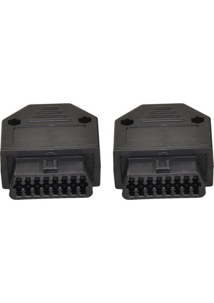 2x Obd2 Obd Iı 16 Pin Konektör Soketi Teşhis Aracı Adaptörü Obd Konnektörü + Terminal + Vidalar (Yurt Dışından)