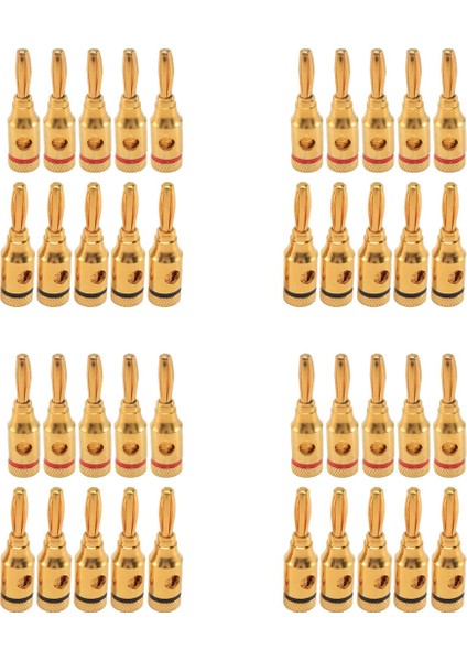 Muz Fişleri Konektörler Açık Vidalı Tip 20 Çift (Yurt Dışından)