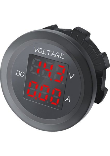 Araba LED Dijital Voltmetre Dc 12V/24V LED Çift Voltmetre Ampermetre Voltaj Göstergesi Araba Teknesi Evrensel Su Geçirmez Kırmızı (Yurt Dışından)