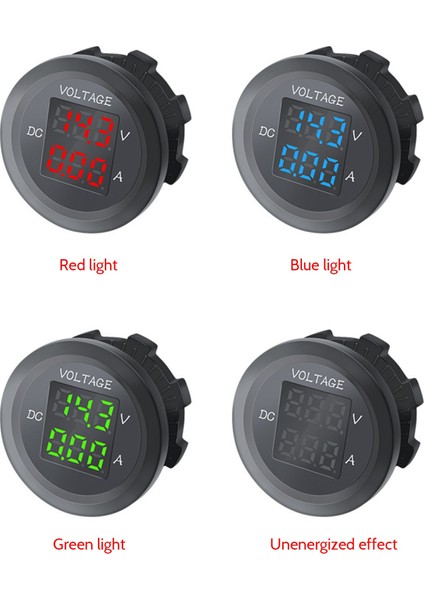 Araba LED Dijital Voltmetre Dc 12V/24V LED Çift Voltmetre Ampermetre Voltaj Göstergesi Araba Teknesi Evrensel Su Geçirmez Kırmızı (Yurt Dışından) fiyatları