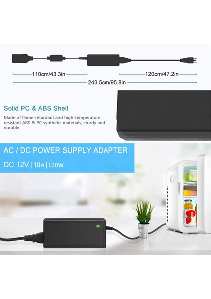 Araç Güç Adaptörü Güç Dönüştürü Ac Adaptörü Dc 110V / 220V&#39 Ye 12V 10A Güç Adaptör Dönüştürücü Ab Fişi (Yurt Dışından) modelleri