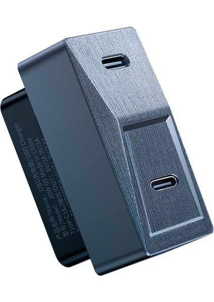 Tesla Model 3 Için Highland 2024 Gizli Obd Adaptör Hızlı Şarj 27W Fiş ve Oynat Usb-C Çift Bağlantı Noktaları (Yurt Dışından)