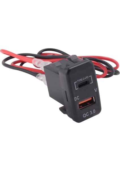 Toyota Land Cruiser Hilux Prado Fj Için Voltmetre ile Araba Hızlı Şarj Cihazı Adaptörü Qc3 0 Çift USB Hızlı Şarj Cihazı Soketi (Yurt Dışından)