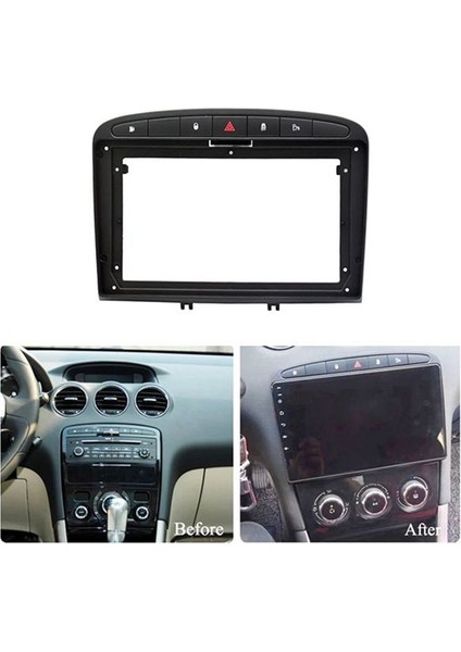 Peugeot 408 308 08-16 Stereo Fasias Panel Dash Montaj Kurulum DVD Çerçeve Kiti Içi (Yurt Dışından) fiyatları