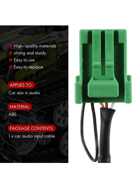 Honda Jazz Fit 2002-2006 Için 6pin Yeşil Konnektör Stereo 3 5mm Jack Audio Aux-In Mp3 Kablo Tel (Yurt Dışından) fırsatları