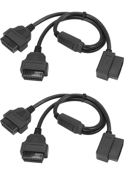 2x 50CM Y Stil Obd 2 Obdıı Adaptör Stıckter Kablo Kablosu Erkek-Çift Kadın Obd2 Teşhis Tool Arabak Konektör Kablosu (Yurt Dışından)