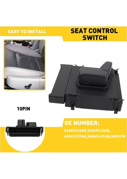 Araba Sol Sürücü Tarafı Araba Güç Koltuğu Kontrol Anahtarı 56049433AE Jeep Grand Cherokee 2005-2019 Dodge Ram Chrysler (Yurt Dışından) fırsatları