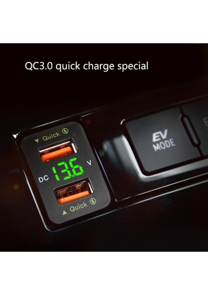 36W Hızlı Araba Şarj Cihazı Qc3 0 Mavi Voltajlı Çift USB Hızlı Şarj Cihazı Toyota Için Su Geçirmez Cep Telefonu Şarj Cihazı (Yurt Dışından) indirimleri