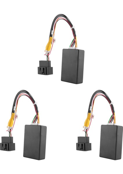 3x Rgb To (Rca) Av Cvbs Sinyal Dönüştürücü Dekor Kodlayıcı Kutusu Adaptörü Fabrika Arka Görünüm Kamerası Tiguan Golf 6 Passat cc (Yurt Dışından)