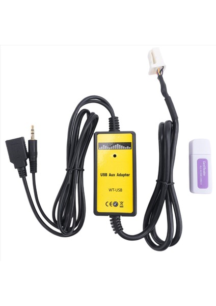 6 + 6pin Araba Radyosu Dijital USB Mp3 Arayüzü CD Değiştirici Adaptörü Toyota Lexus Corolla Serisi Için Girişte 3 5 mm Aux ile (Yurt Dışından)