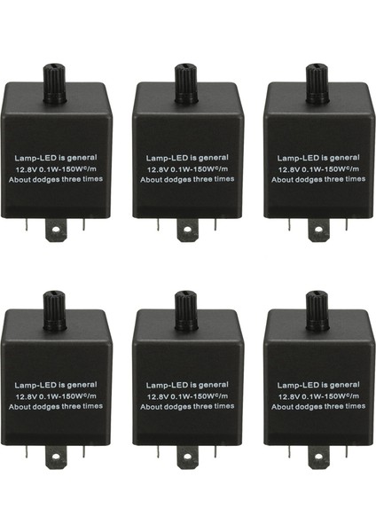 6x 12V 3 Pin LED Ayarlanabilir Araba Flaşör Flaş Rölesi Dönüş Sinyali Işığı Göstergesi (Yurt Dışından)