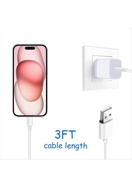 Araba Carplay Kablosu USB A&#39 Dan USB C Carplay USB C Kordo Araç Şarj Cihazı Kablosu Değiştirme 3ft (Yurt Dışından) fırsatları