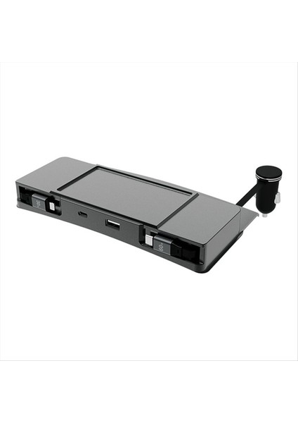 Tesla Için USB Hub Model Y 2020-2024 Model 3 2020-2023 Merkez Konsolu Geri Çekilebilir Kablo ile Hızlı Şarj Cihazı Istasyonu (Yurt Dışından)