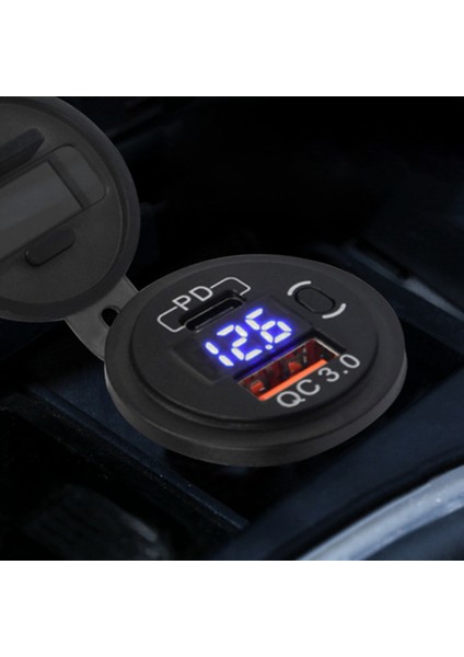 12V 24V Pd Tip C/qc 3 0 USB Şarj Cihazı Soket Güç Çıkış Adaptörü Araba Kamyonu Teknesi Için Su Geçirmez Rv Mavi (Yurt Dışından) fiyatları