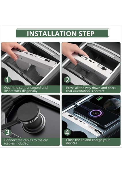 Tesla Model 3 Için USB Hub Highland Model Y Juniper 2025 Merkez Konsol Docking Istasyonu Hızlı Şarj Kablo Adaptörü (Yurt Dışından) indirimleri