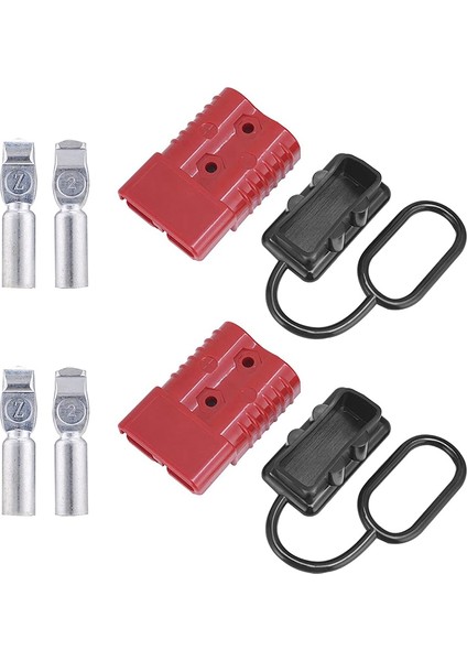 2pcs 2-4 Awg 175A Pil Güç Konektörü Kablosu Hızlı Bağlantı Bağlantısı Kesme Kiti Vinç Römork Kırmızı Için Anderson Konnektörü Için (Yurt Dışından)