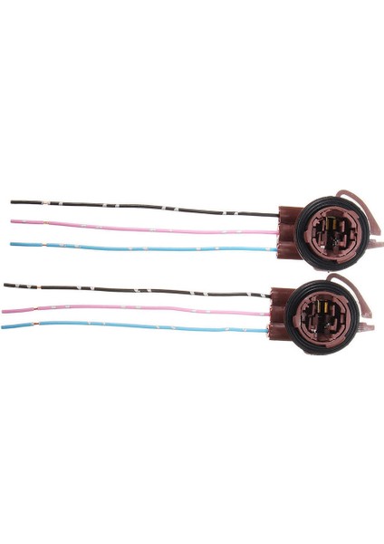 2x 3157 4157NA Ampul Soketi Fren Dönüş Sinyali Işık Kablo Dairesi Tel Fiş Konnektörü (Yurt Dışından)