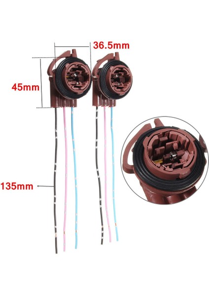 2x 3157 4157NA Ampul Soketi Fren Dönüş Sinyali Işık Kablo Dairesi Tel Fiş Konnektörü (Yurt Dışından) fiyatları