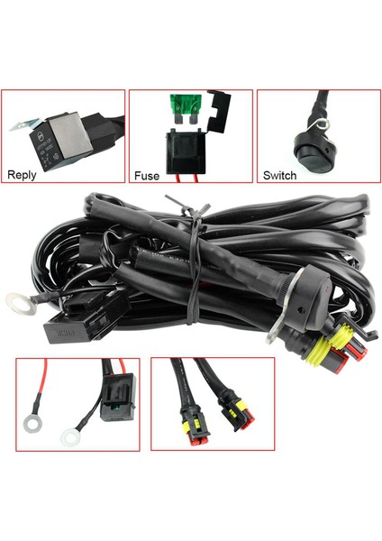 Bmw R1200GS /avn F800GS Için 2x Motosiklet LED Fog Fog Found Kablo Demeti Kablosu (Yurt Dışından) modelleri