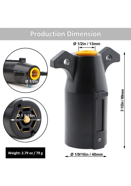 7 Pin 7 Yollu Rv Tarzı Düz Bıçak Römorku Işık Fişini Değiştirme Uç Çekme Kablo Demeti Konnektörü Erkek Uç Çekme Çubuğu (Yurt Dışından) fırsatları
