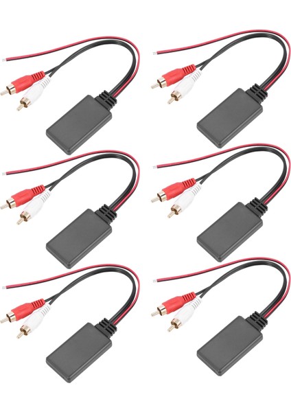 6x Araba Evrensel Kablosuz Bluetooth Modülü Müzik Adaptörü Rca Aux Audio Kablosu (Yurt Dışından)