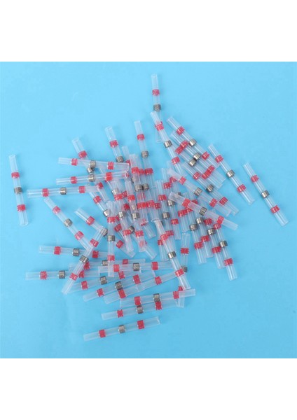 300PCS Lehim Sızdırmazlık Tel Konektörleri Isı Büzülme Popo Konektörü Su Geçirmez Yalıtımlı Elektrik Popo Terminalleri Kırmızı (Yurt Dışından)