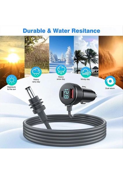 Starlink Mini Güç Kablosu Için 12V-24V Cıgarrete Çaplı Adaptörü C Tipi ve Voltmetre 16 4ft ile Dc Güç Kablosu (Yurt Dışından) modelleri