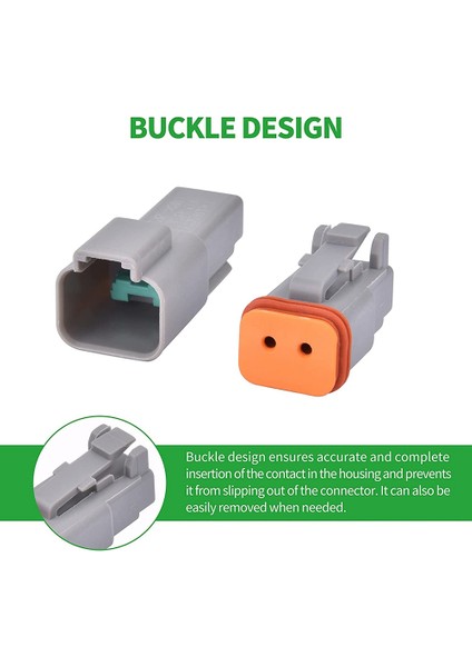 Elektrik Teli Konnektör Tapası 8 Setler 2 Pin 16-20AWG Su Geçirmez Mühürlü Otomatik Gri Erkek ve Dişi Terminal Konektörleri (Yurt Dışından) indirimleri