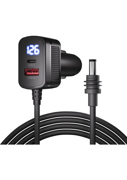 Starlink Mini Güç Kablosu Için 100W 12V-24V Cıgarretrete USB C Tip Port ve Voltmetre ile Dc Güç Kablosu&#39 Na (Yurt Dışından)