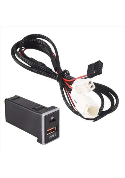 Toyota Için Tip C USB Hızlı Şarj Soketi ile Qc 3 0 Araç Şarj Cihazı Çift Bağlantı Noktası (Yurt Dışından) fırsatları