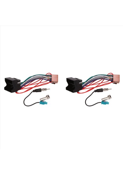 2x Araç Stereo Audio Iso Güç Kablo Kablo Demir Kablosu Peugeot Için 207 307 407 Citroen C2 C5 Radyo Anten Teli Adaptörü Için (Yurt Dışından)