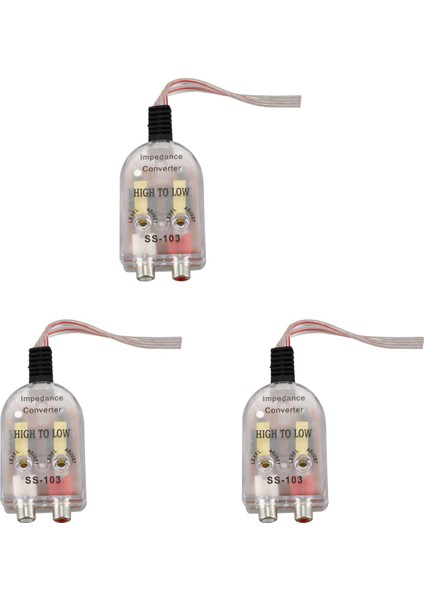 3x Araçlar Otomatik Araç Ila Düşük Empedans Dönüştürücü Adaptör Hoparlör Rca Hattına Hoparlör (Yurt Dışından)