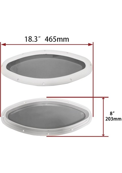 Deniz Botu Yat Rv Oval Şekil Porthole Oval Kapaklar Liman Işıkları Yedek Pencereler Bağlantı Noktası Deliği Açılış Portlight (Yurt Dışından) fırsatları