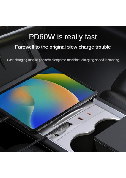 Tesla Model 3 Için Highland 2024 30W Hızlı Şarj USB Hub Çok Portlu Adaptör Merkez Konsolu USB Hub Dock (Yurt Dışından) fırsatları