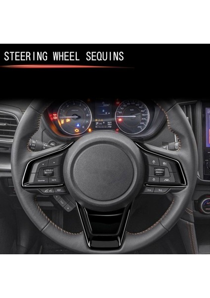 Subaru Forester Için Araç Direksiyon Simidi Trim Kapak Çıkartması 2025 Araba Iç Aksesuarları Parlak Siyah (Yurt Dışından) fiyatları