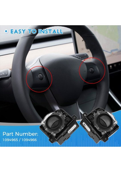 Tesla Model 3 Için Araç Direksiyon Simidi Top Düğmesi Hacim Ayar Anahtarı 1094965 1094966 (Yurt Dışından) indirimleri