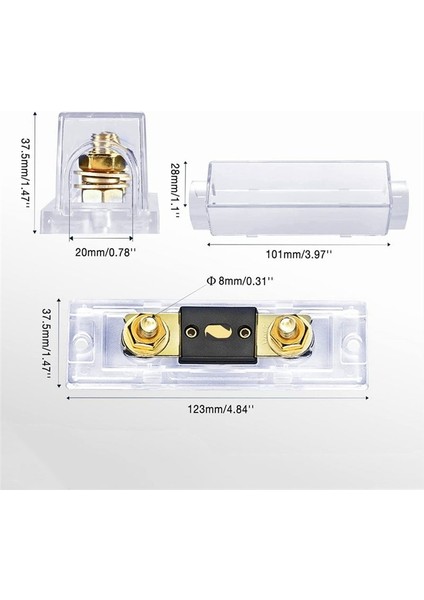 2pcs Anl Sigorta Tutucu Cıvatalı Sigorta Arabası Sigorta Tutucuları Sigortalı Sigortalı Bağlantı 150A Sigortalı Rv Araba Güneşi Için Amp (Yurt Dışından) fırsatları