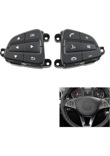 Araba Siyah Sol Direksiyon Düğmesi Montaj Trim Kapak Mercedes Benz Gle Gls Araç Aksesuarları (Yurt Dışından) fiyatları