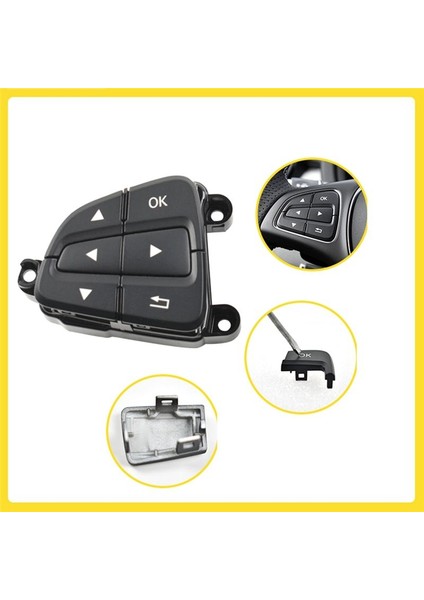 Araba Siyah Sol Direksiyon Düğmesi Montaj Trim Kapak Mercedes Benz Gle Gls Araç Aksesuarları (Yurt Dışından) fırsatları