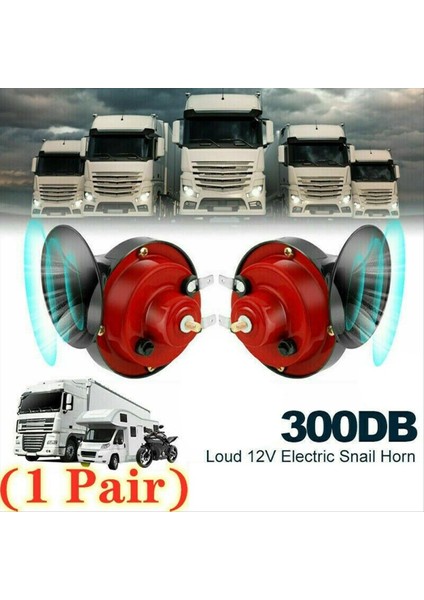 300DB Kamyonlar Için Süper Tren Boynuzu Araba Tekne Motosiklet Elektrikli BOYNUZ-12V Çifti (Yurt Dışından) fiyatları