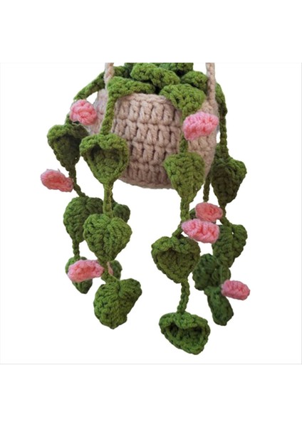 Dikiz Ayna Kolye Sevimli Saksı Bitkileri Tığ Işi Araba Ayna El Örme Bitki Asılı Süslemeler Araba Aksesuarları B (Yurt Dışından) indirimleri