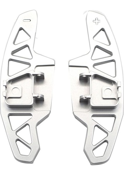 Golf Için 2x Araç Direksiyon Simidi Kürek Değiştirici 8 Mk8 Id4 Passat B8 Tiguan L Dsg Dişli Vites Değiştirici Uzatma Kapağı Gümüş (Yurt Dışından)