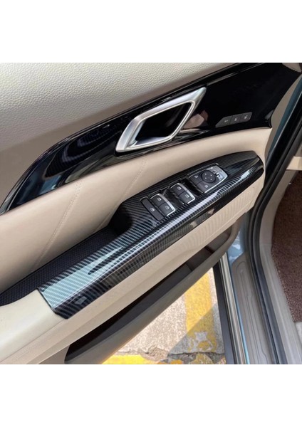 Karbon Fiber Araba Penceresi Cam Asansör Anahtarı Düğmesi Kapak Kıa Karnavalı Ka4 2020 2021 2022 (Yurt Dışından) indirimleri